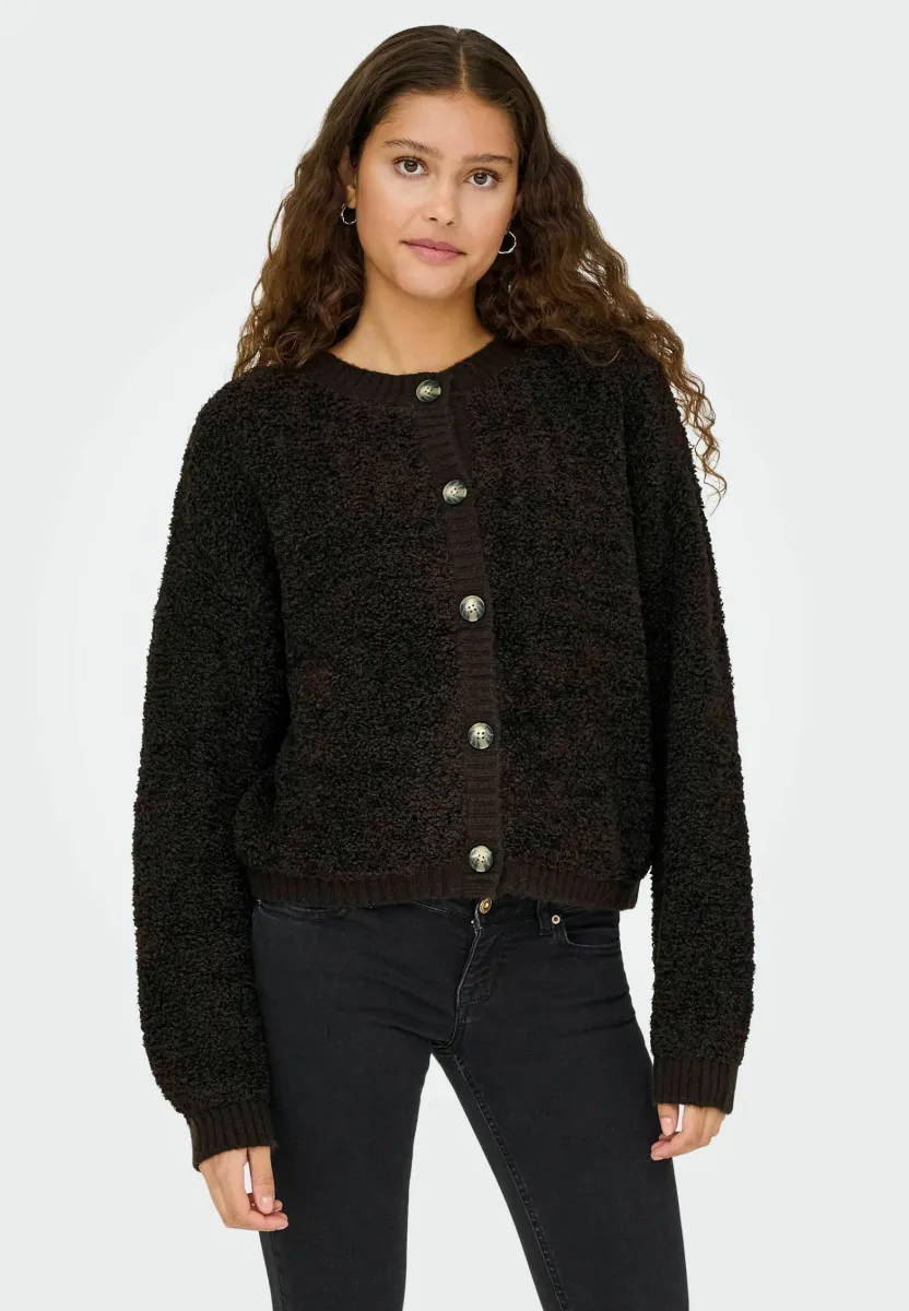 JDYEIRA LIFE ONECK - Strickjacke - chocolate torte