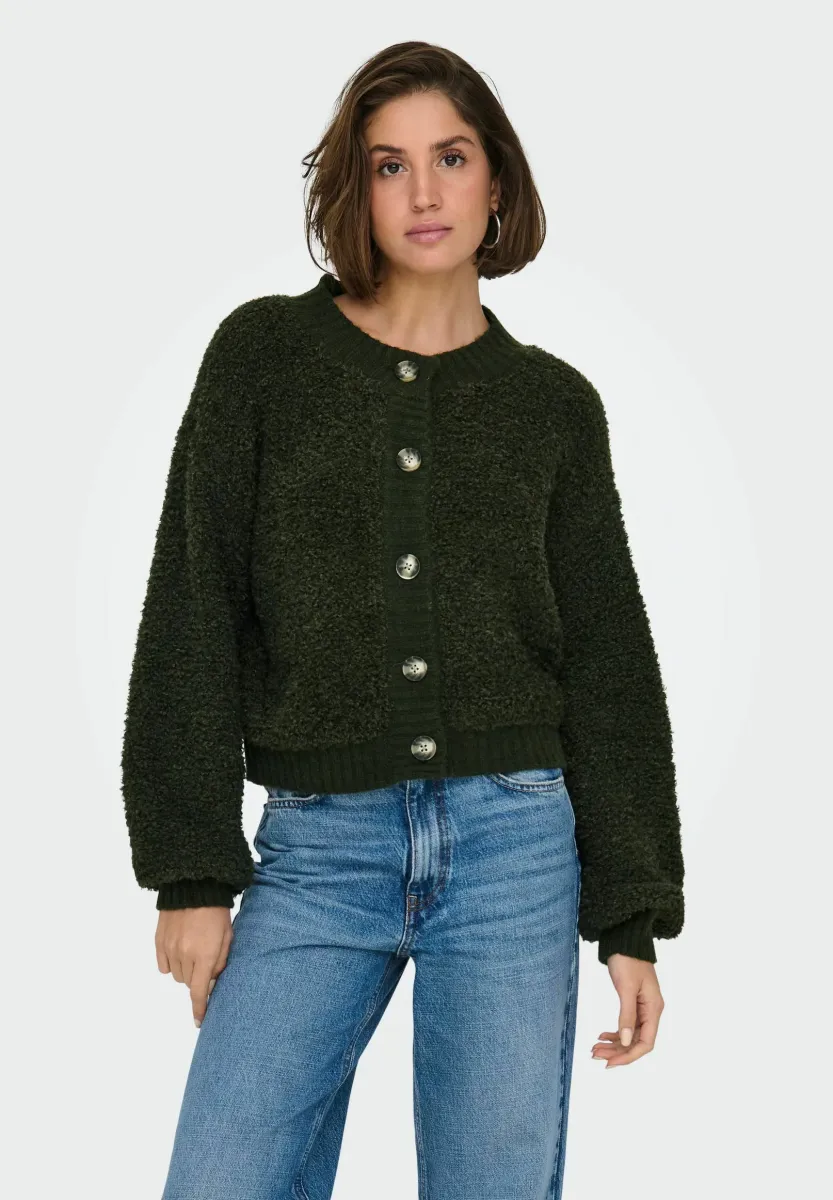 JDYEIRA LIFE ONECK - Strickjacke - grün