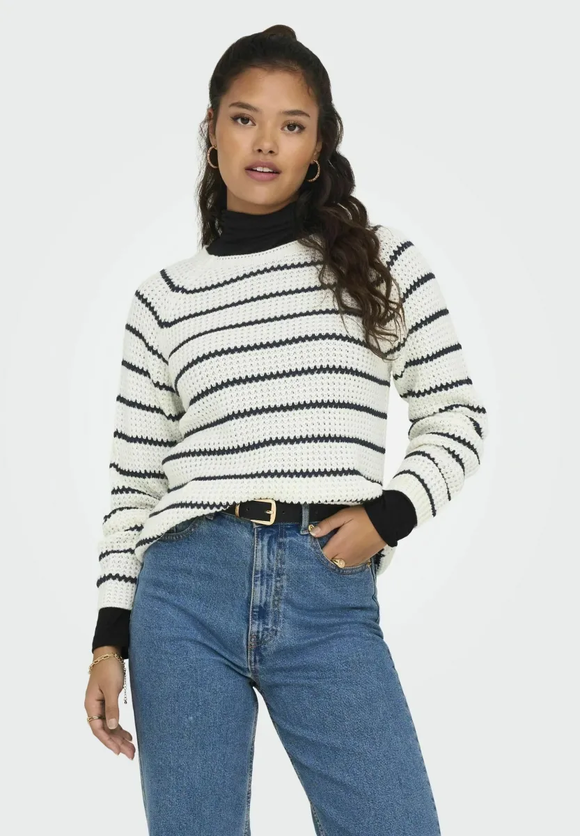 JDYELLEN LS ONECK RAGLAN - Strickpullover - cloud dancer
