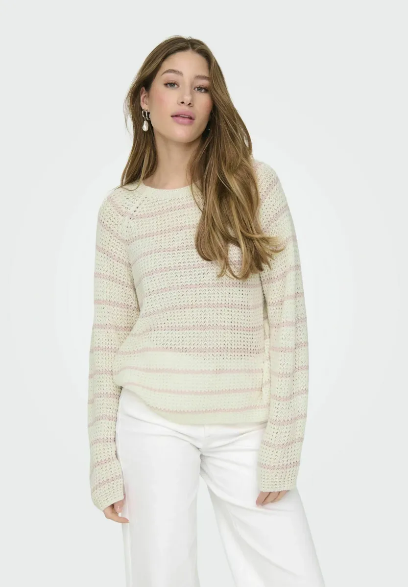 JDYELLEN LS ONECK RAGLAN - Strickpullover - cloud dancer