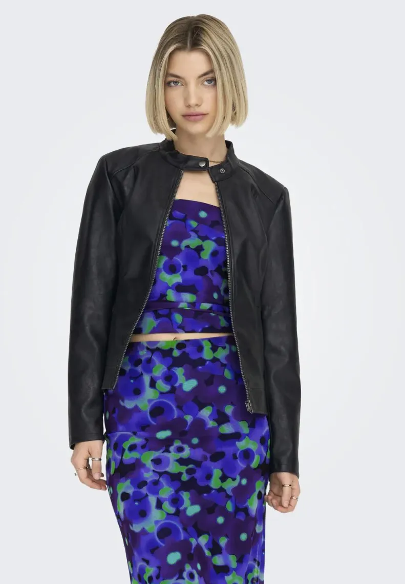 JDYEMILY JACKET - Kunstlederjacke - black