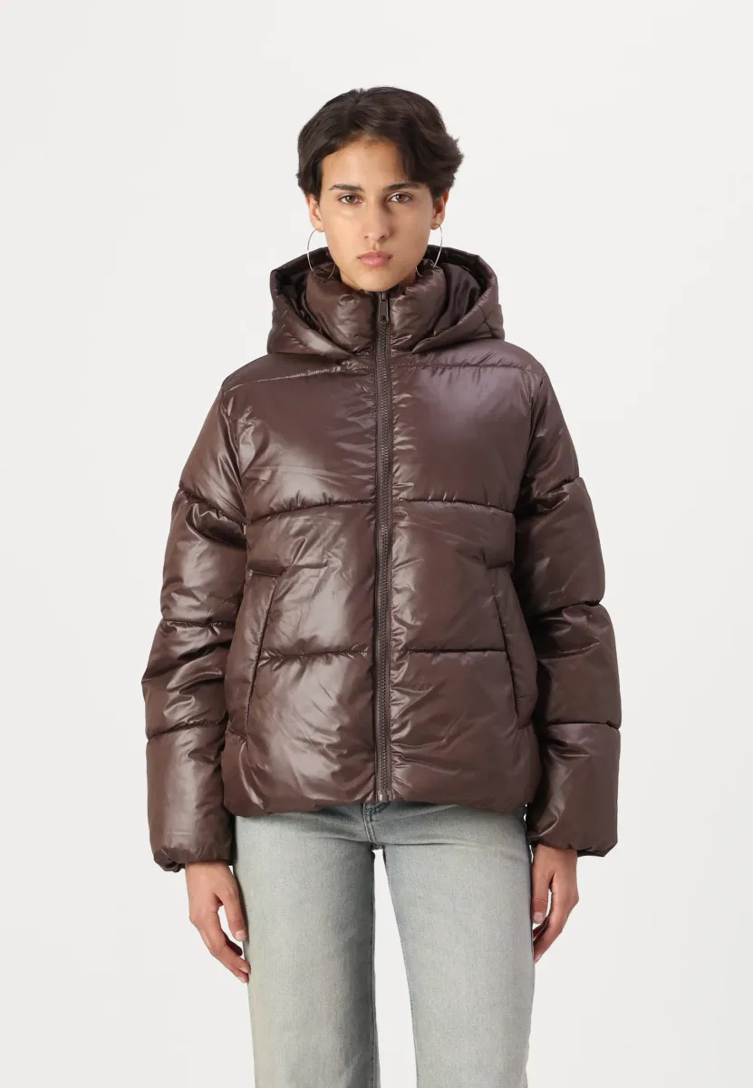 JDYHARPER SHORT PUFFER - Winterjacke - chocolate brown