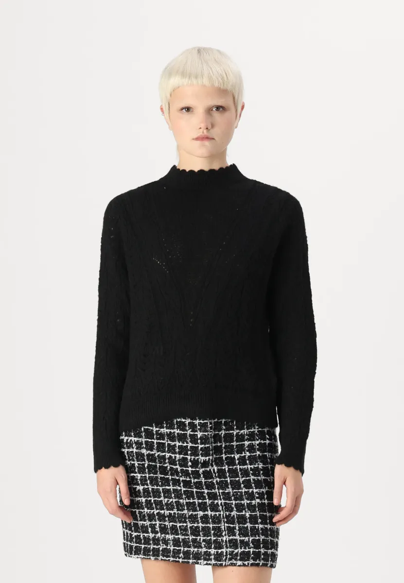 JDYLETTY STRUCTURE - Strickpullover - black