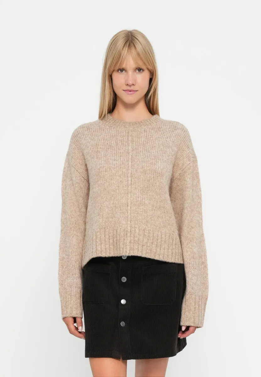 JDYMALONE O NECK PULLOVER - Strickpullover - greige