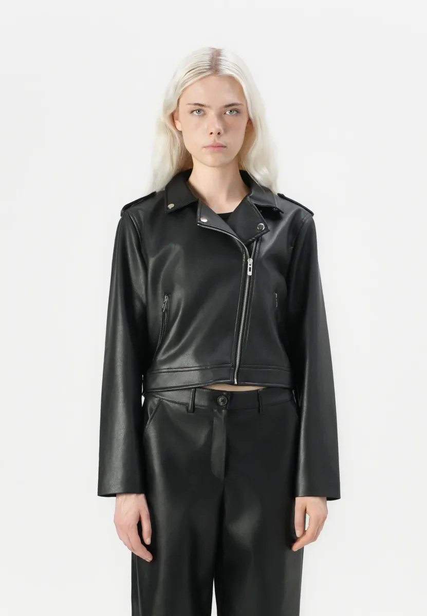 JDYMOXY JACKET - Kunstlederjacke - black