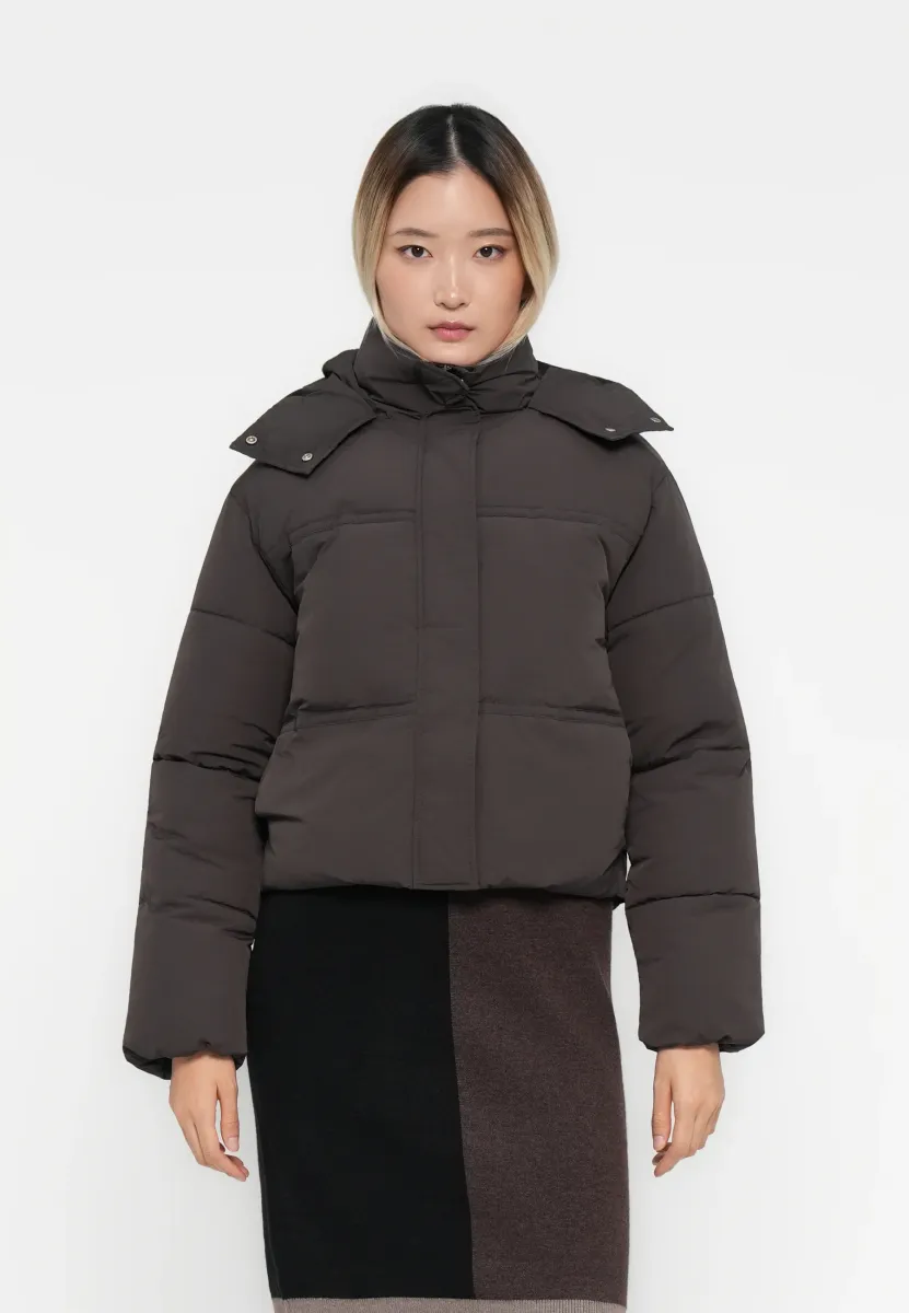 JDYNARNI SHORT PUFFER - Winterjacke - chocolate torte