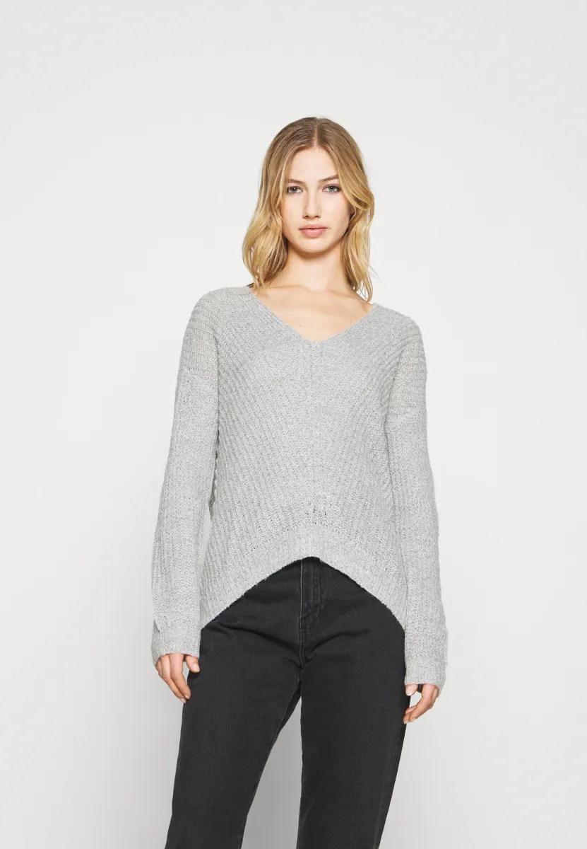JDYNEW MEGAN NOOS - Strickpullover - cloud dancer/black