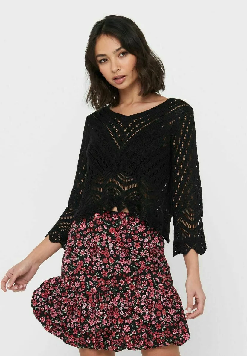 JDYNEW SUN CROPPED  - Strickpullover - black