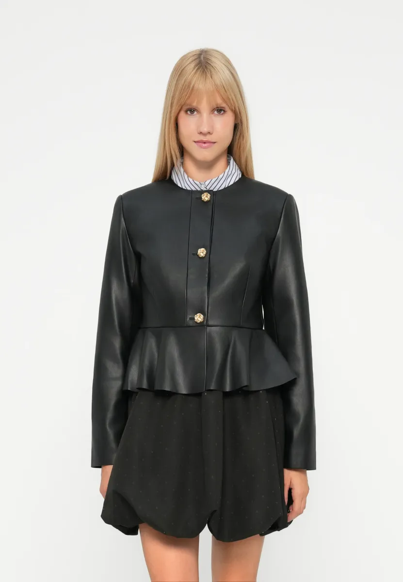 JDYOLIVIA JACKET - Kunstlederjacke - black