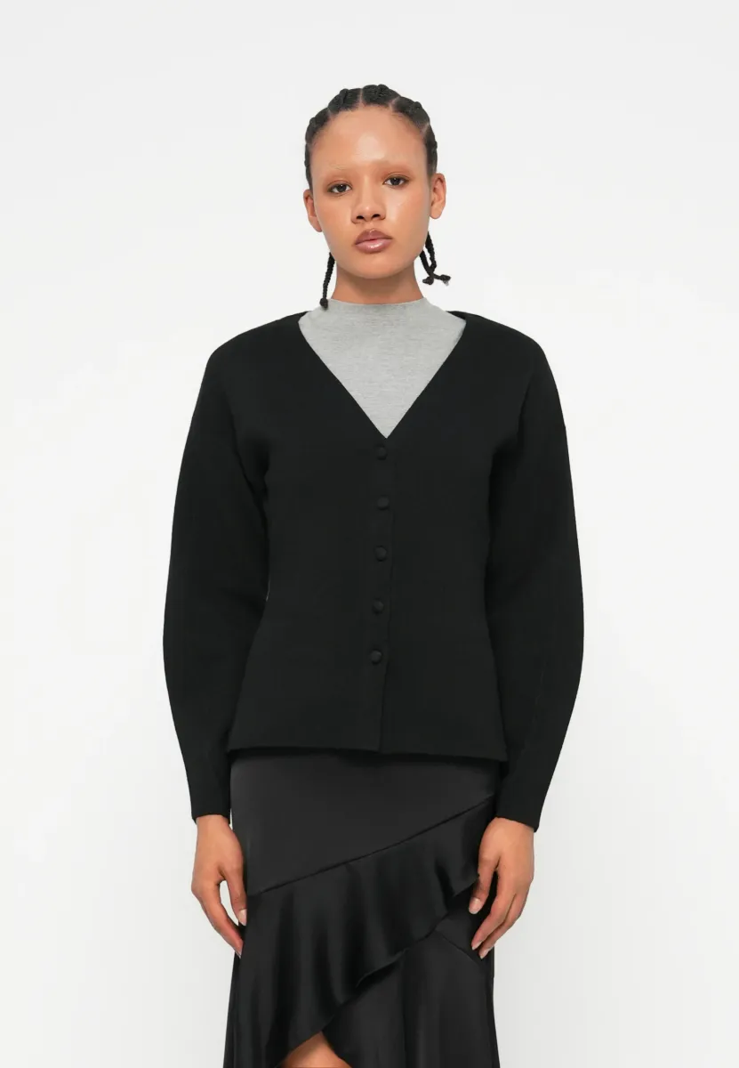 JDYPRIME LIFE FITTED - Strickjacke - black