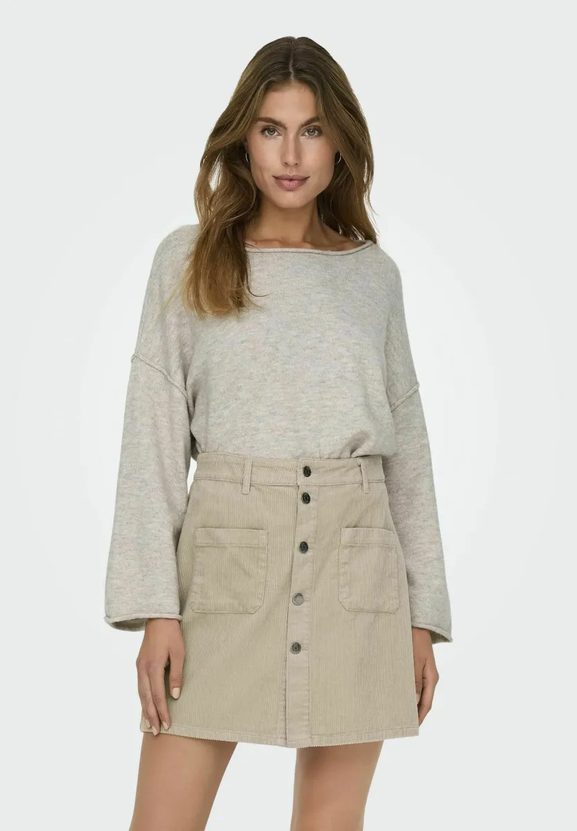 JDYRUE LIFE L/S BOAT NECK PULL  NOOS - Strickpullover - chateau gray