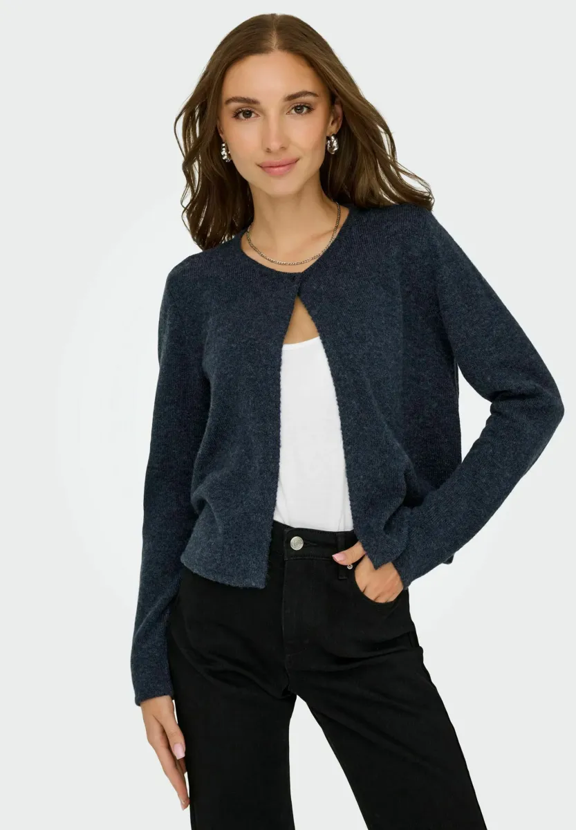 JDYRUE LIFE ONEBUTTON NOOS - Strickjacke - total eclipse