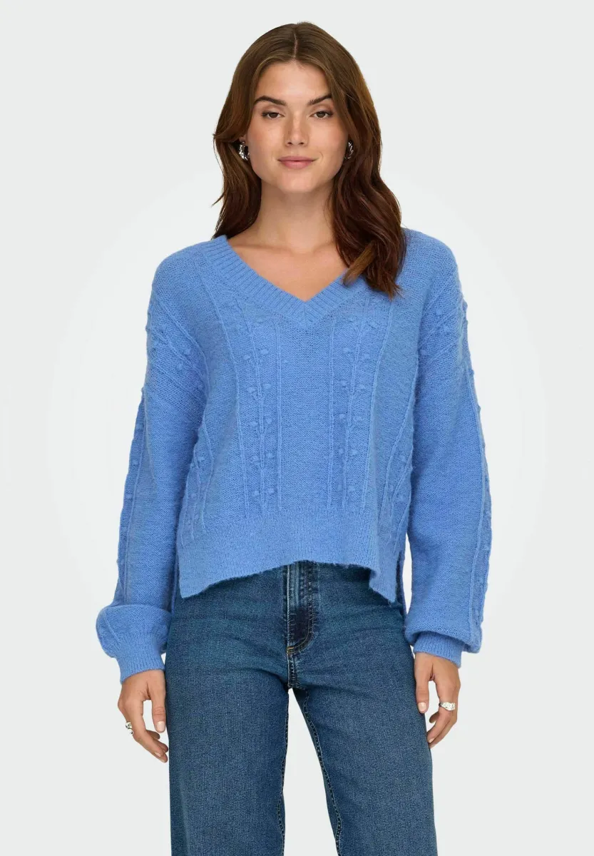 JDYSIGRID LIFE SLIT - Strickpullover - ebb and flow
