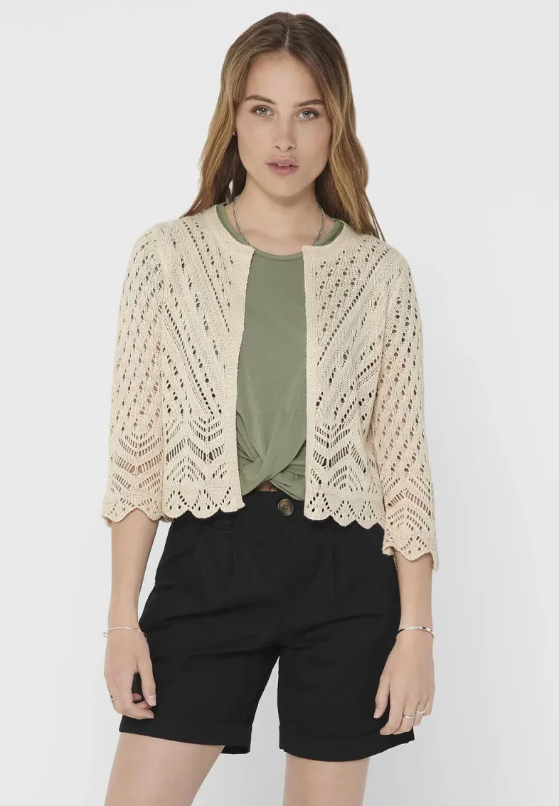 JDYSUN CROPPED CARDIGAN - Strickjacke - tapioca