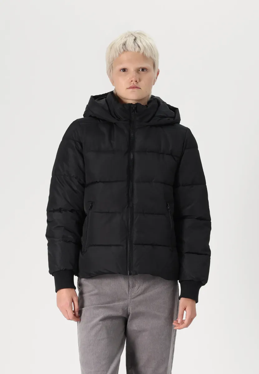 JDYVISKAS LIFE SHORT HOOD JACKET - Winterjacke - black