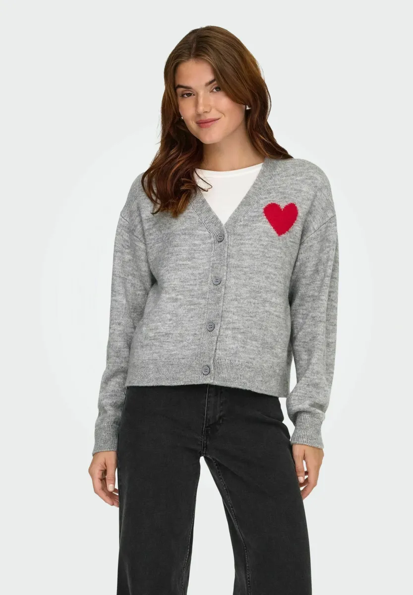 JDYVITTORIA  - Strickjacke - light grey melange