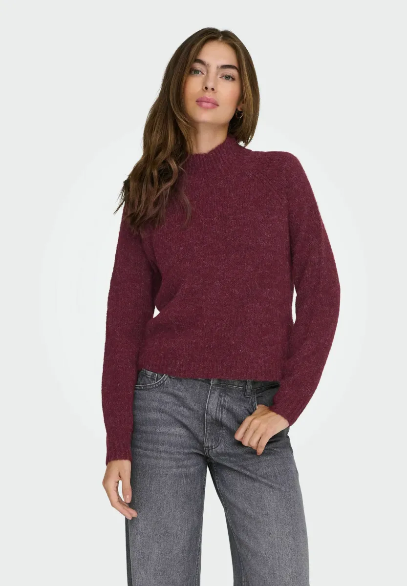 JDYZOEY LIFE RAGLAN NOOS - Strickpullover - maroon banner