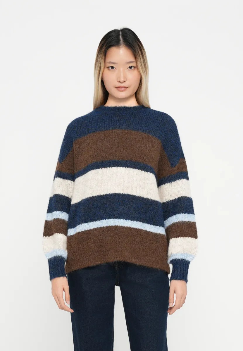 JDYZOEY LIFE  - Strickpullover - total eclipse/shitake/birch/little boy blue