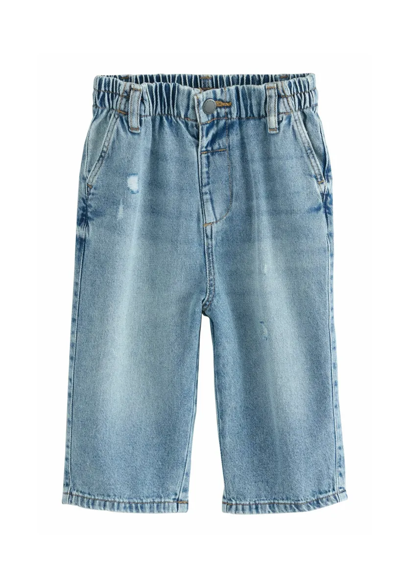 Jeans Shorts - light blue distressed denim
