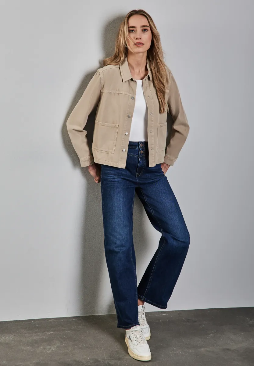 Jeansjacke - beige