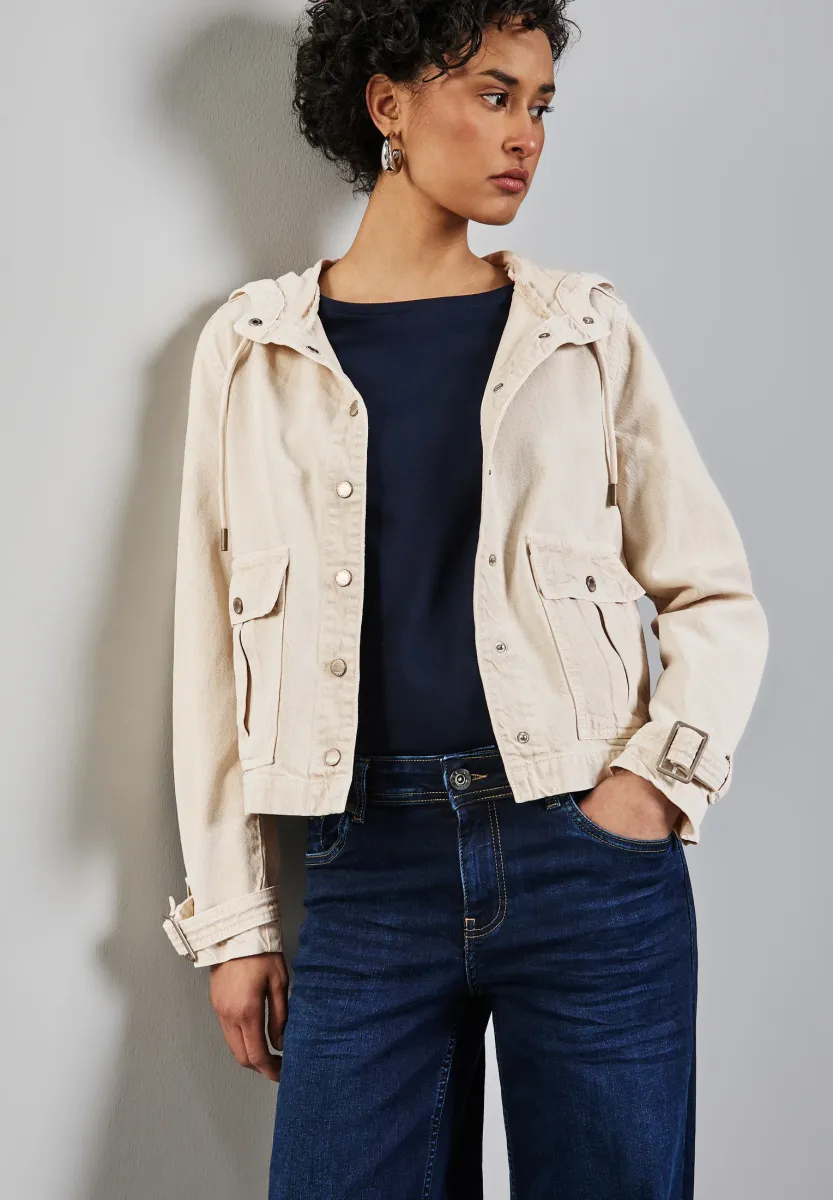 Jeansjacke - beige