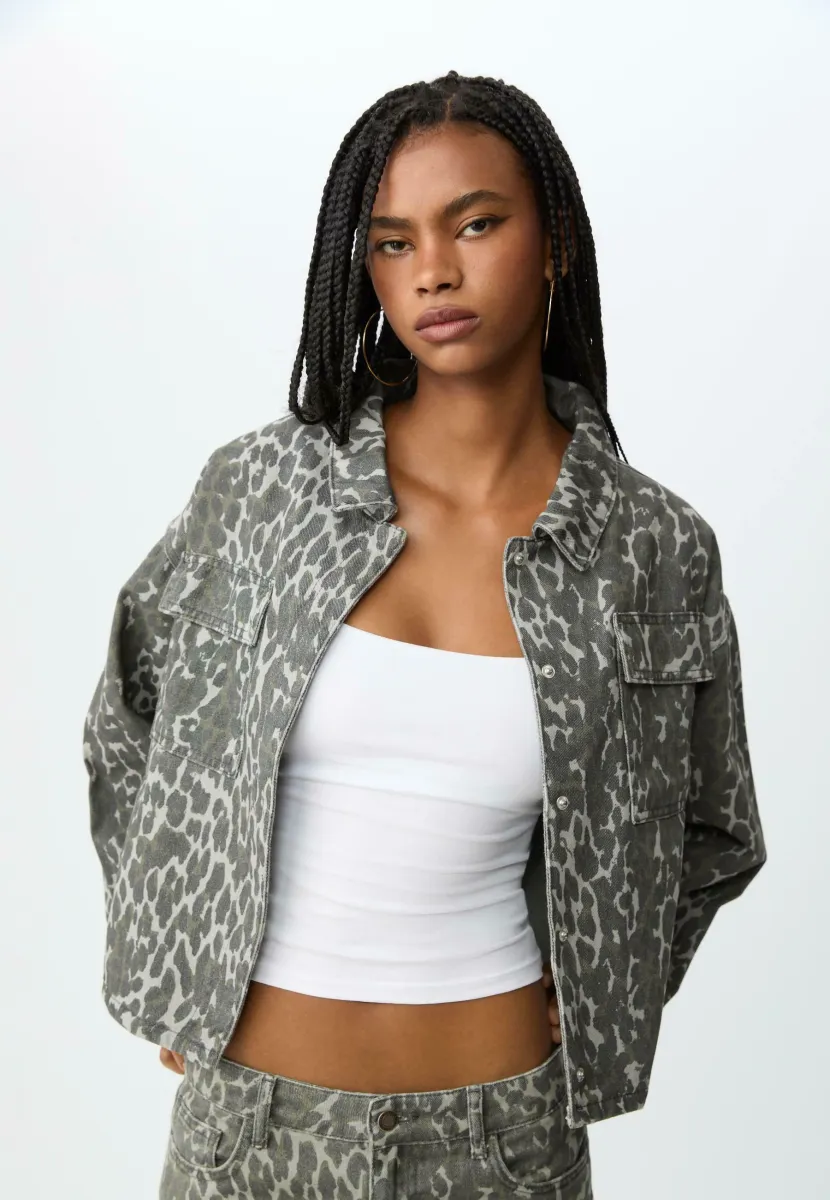 Jeansjacke - mottled green