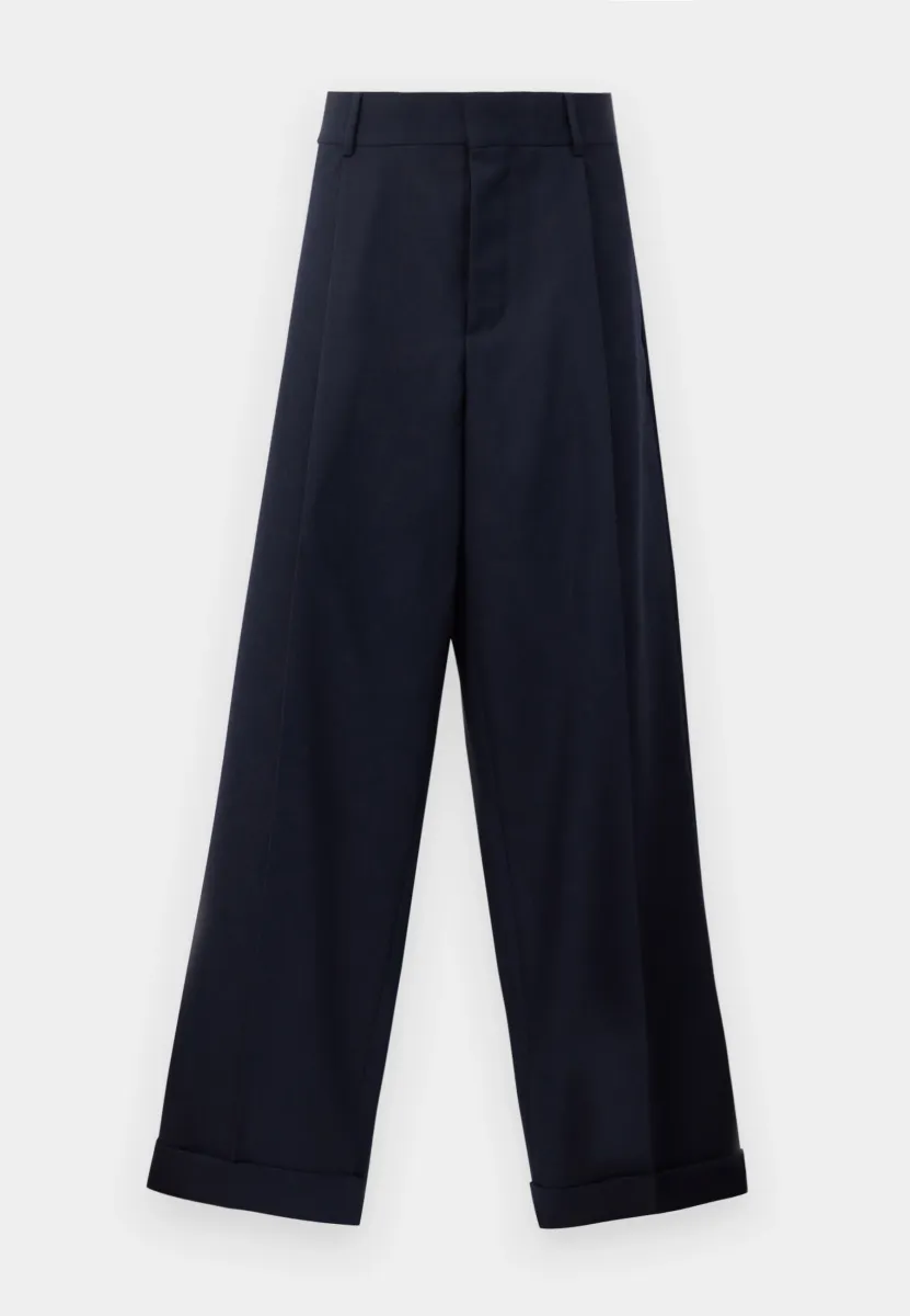 JEN GIANT PANT - Stoffhose - deep blue