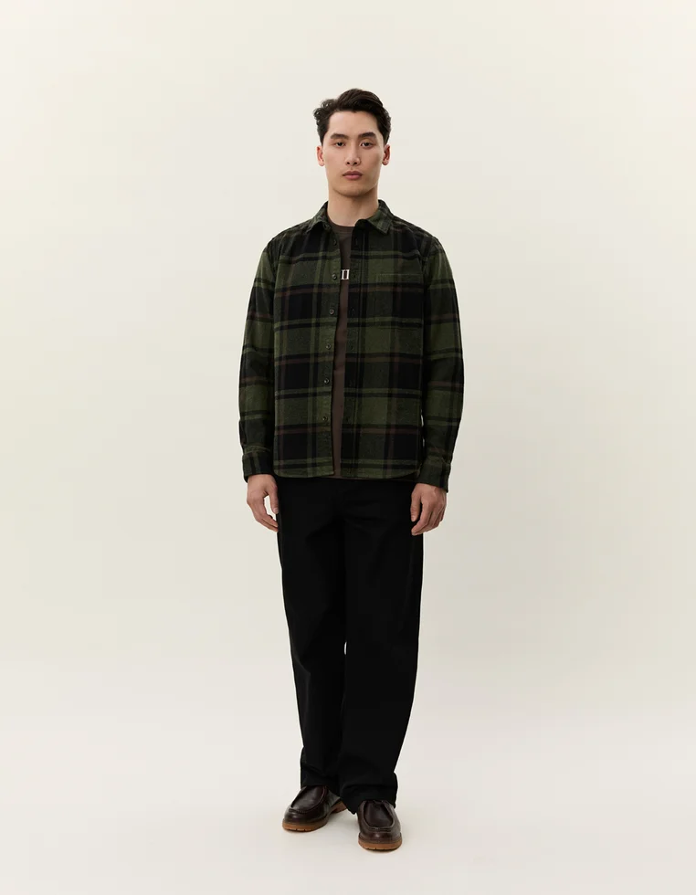 JEREMY CHECK - Hemd - duffel bag green