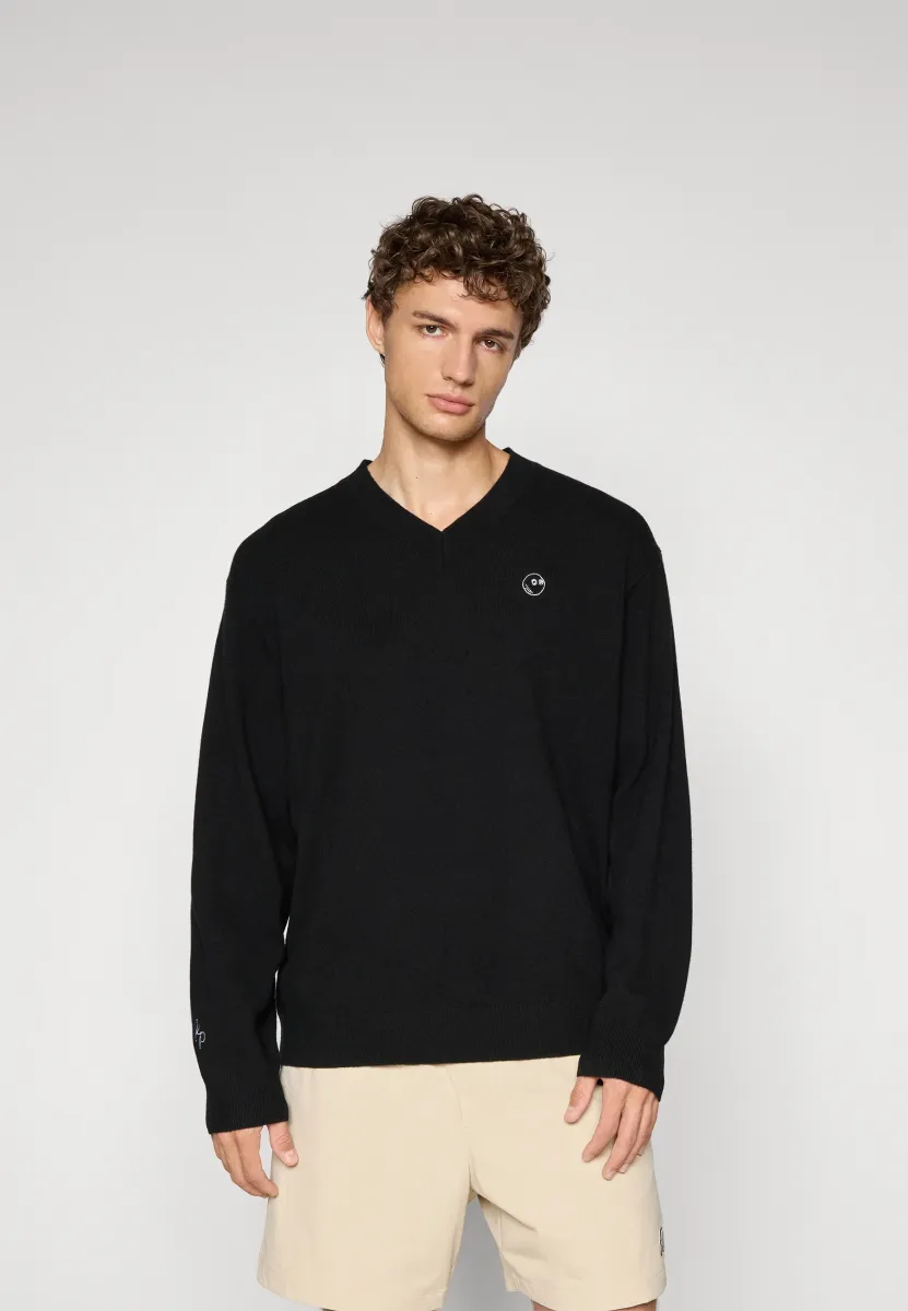 JESPER PARNEVIK V NECK  - Sweatshirt - black