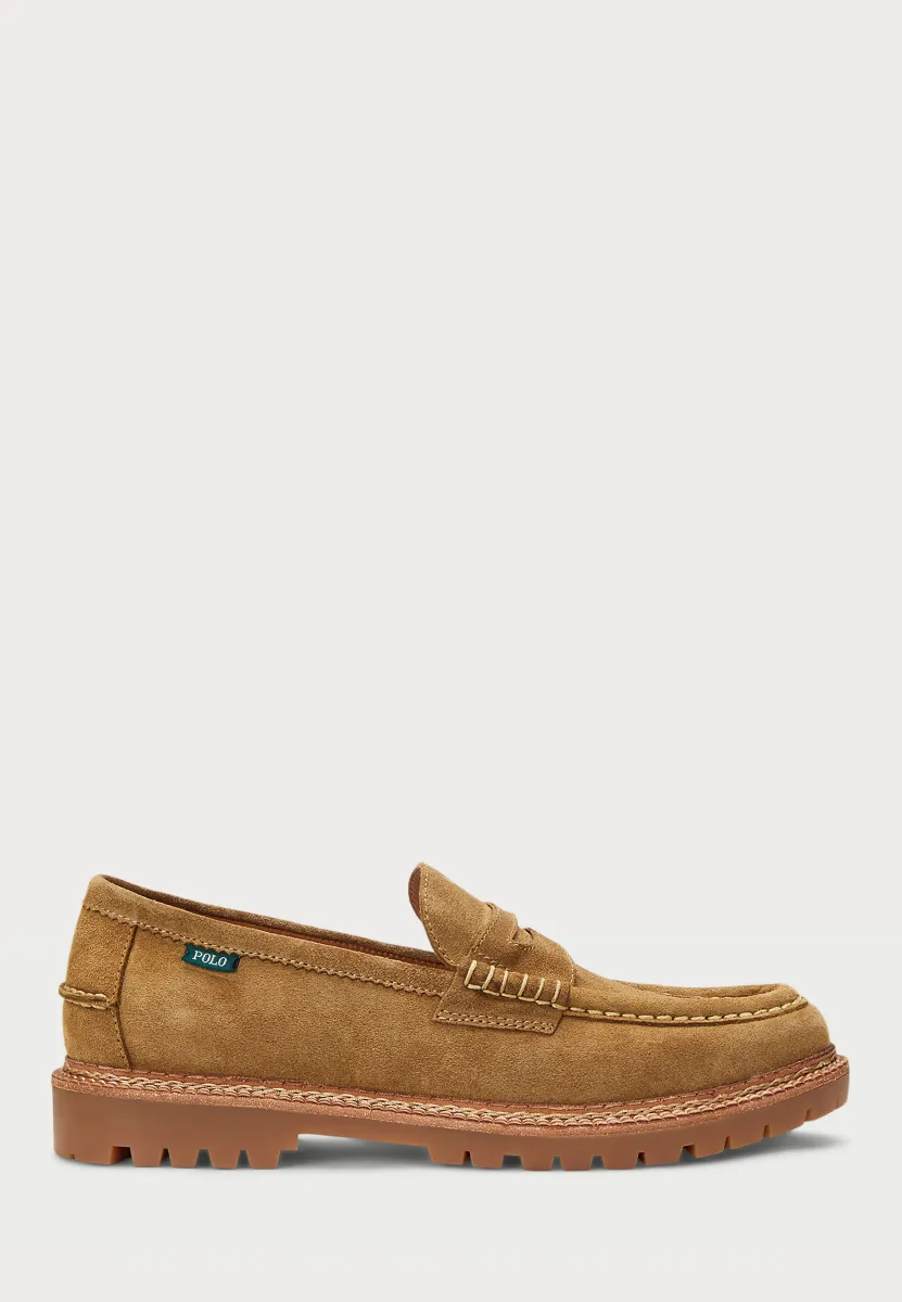 JETT LUG SOLE SUEDE PENNY LOAFER - Slipper - desert tan
