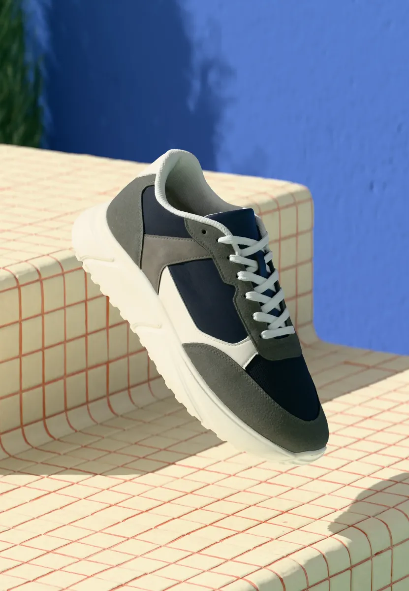 JFWASPIRE RUNNER - Sneaker low - castlerock/navy