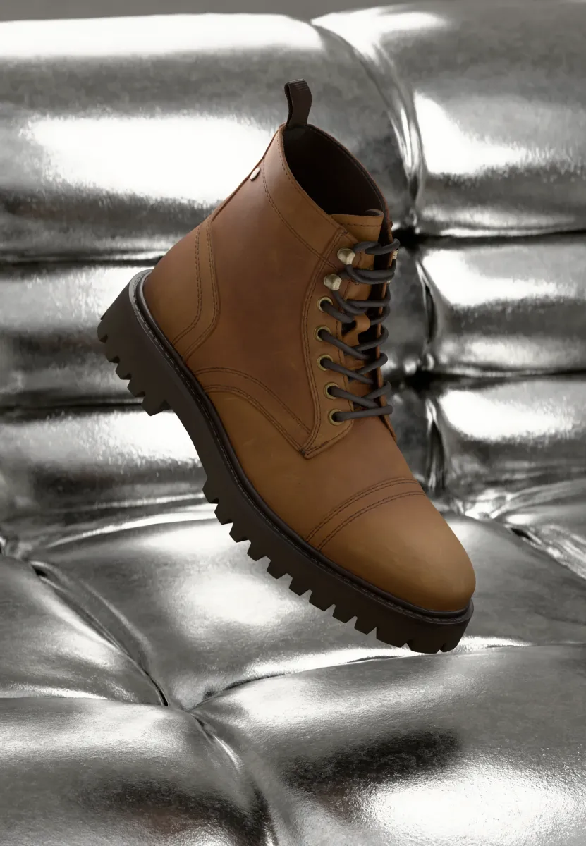 JFWENZO BOOT - Schnürstiefelette - brown stone