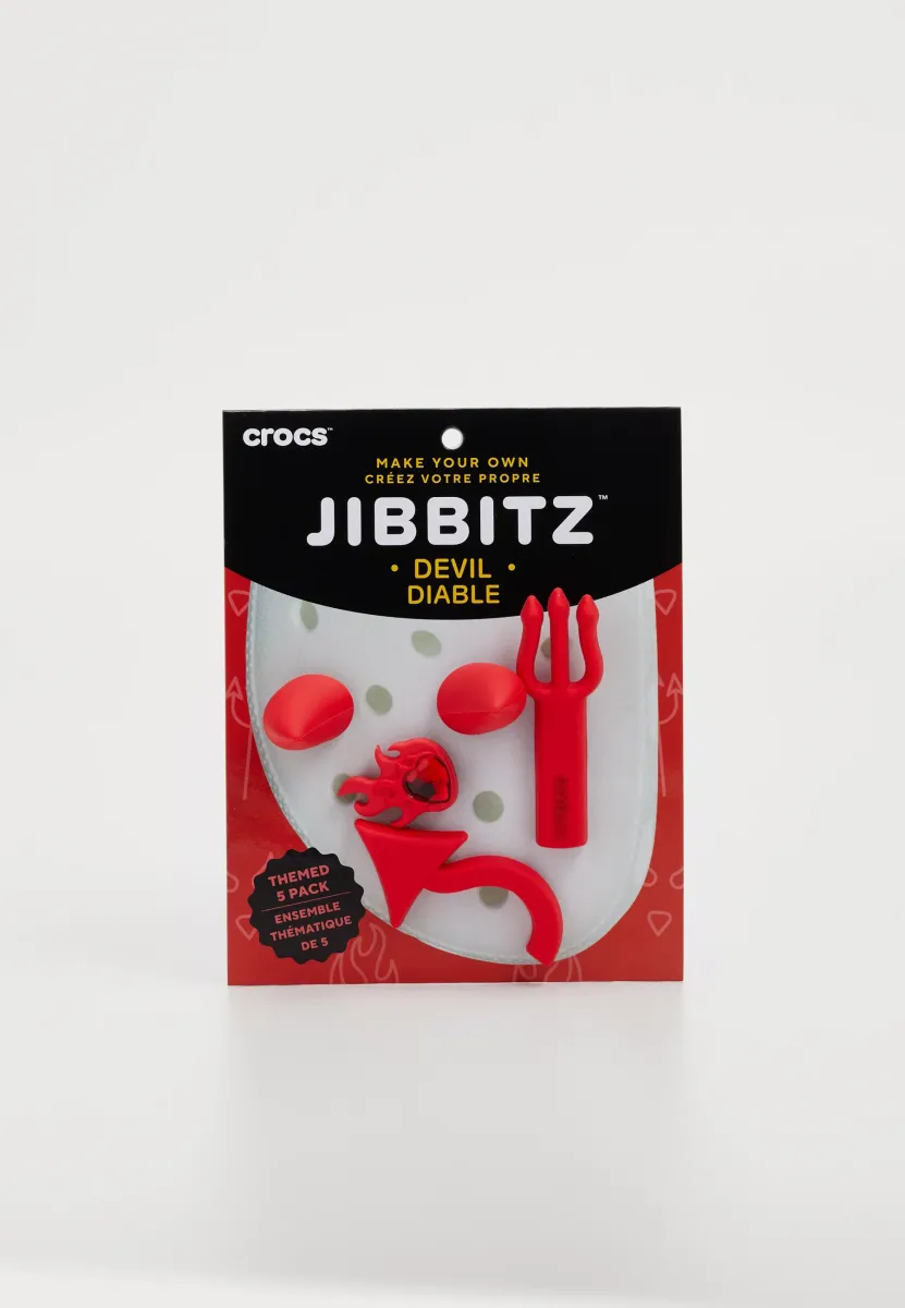 JIBBITZ MAKE YOUR OWN DEVIL 5 PACK UNISEX - Sonstige Accessoires - red