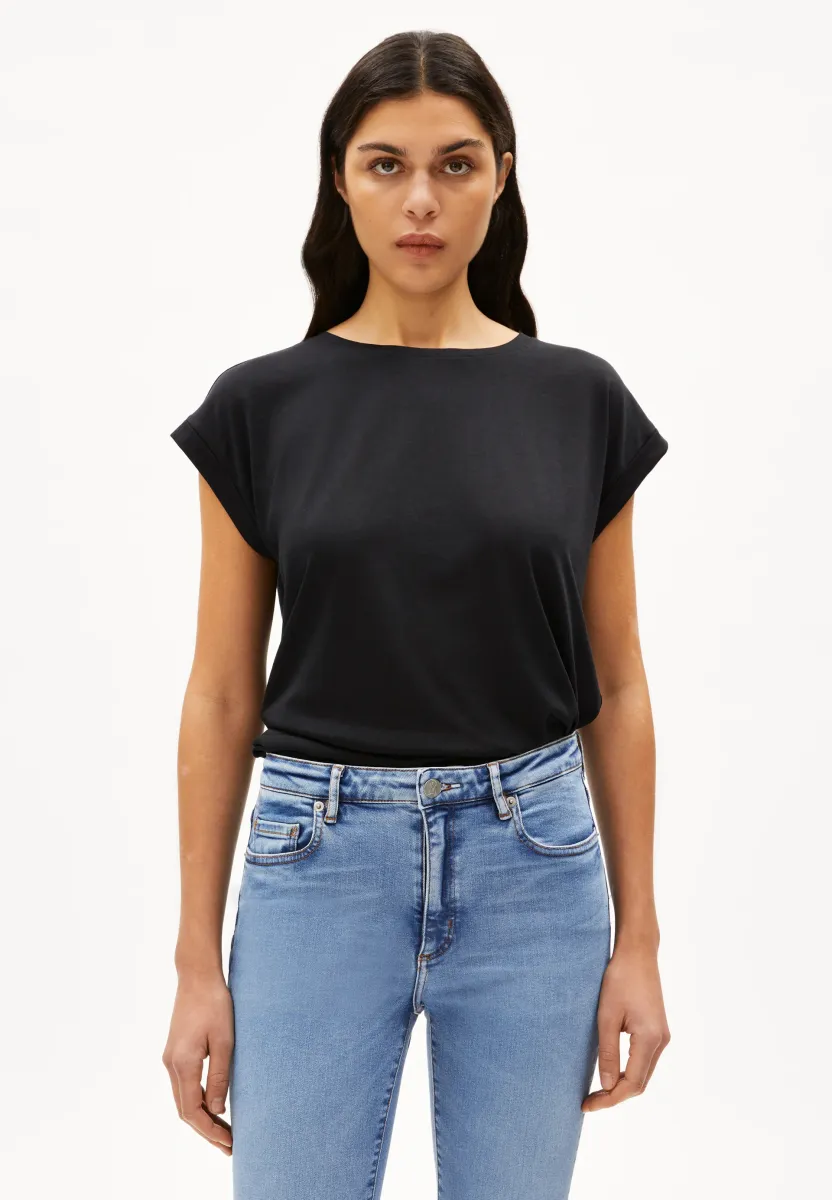 JILAANA - T-Shirt basic - black