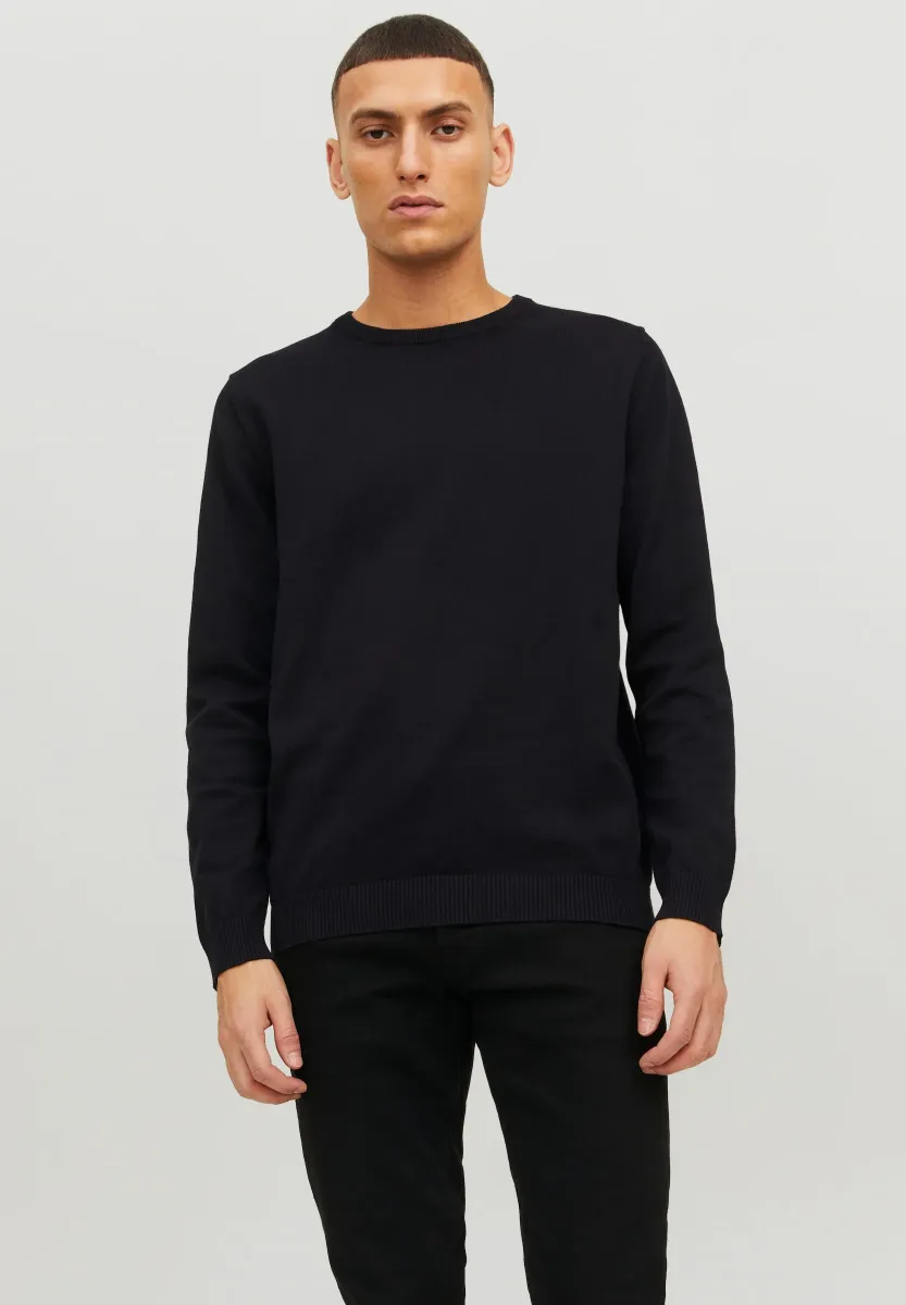 JJEBASIC CREW NECK NOOS - Strickpullover - black