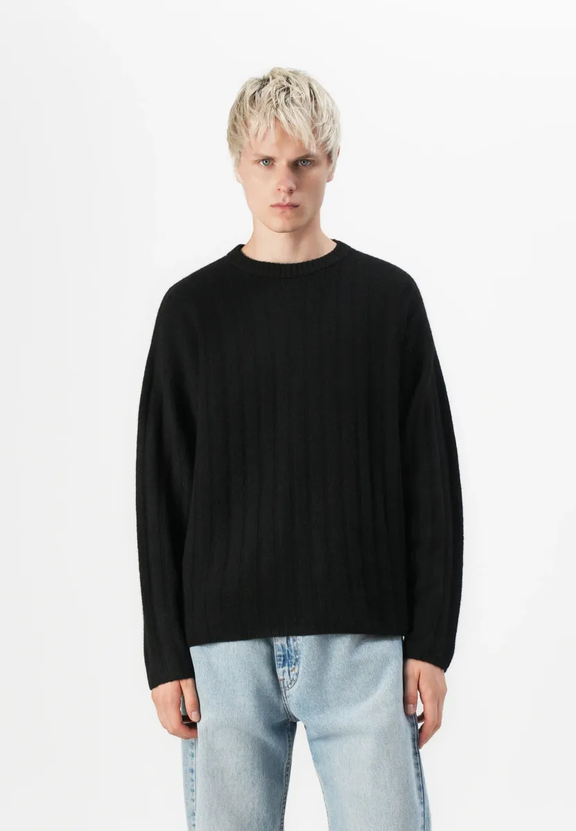 JJEBRADLEY CARTER CREW - Strickpullover - black