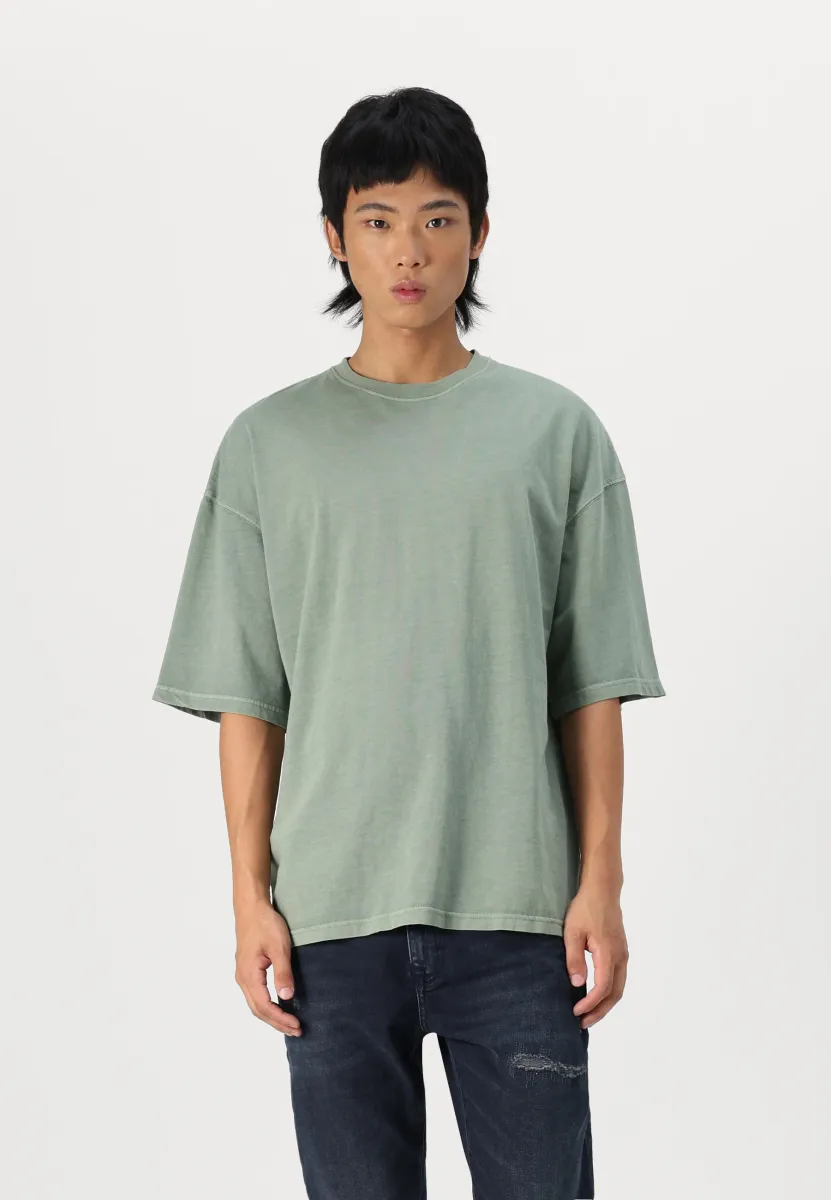 JJECHARGE FADED TEE - T-Shirt basic - iceberg green