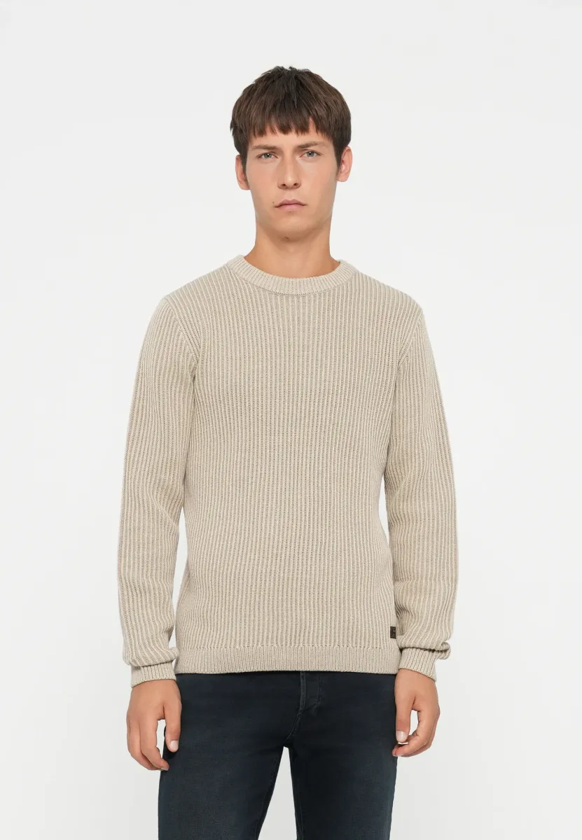 JJEDOVER CREW NECK - Strickpullover - moonbeam