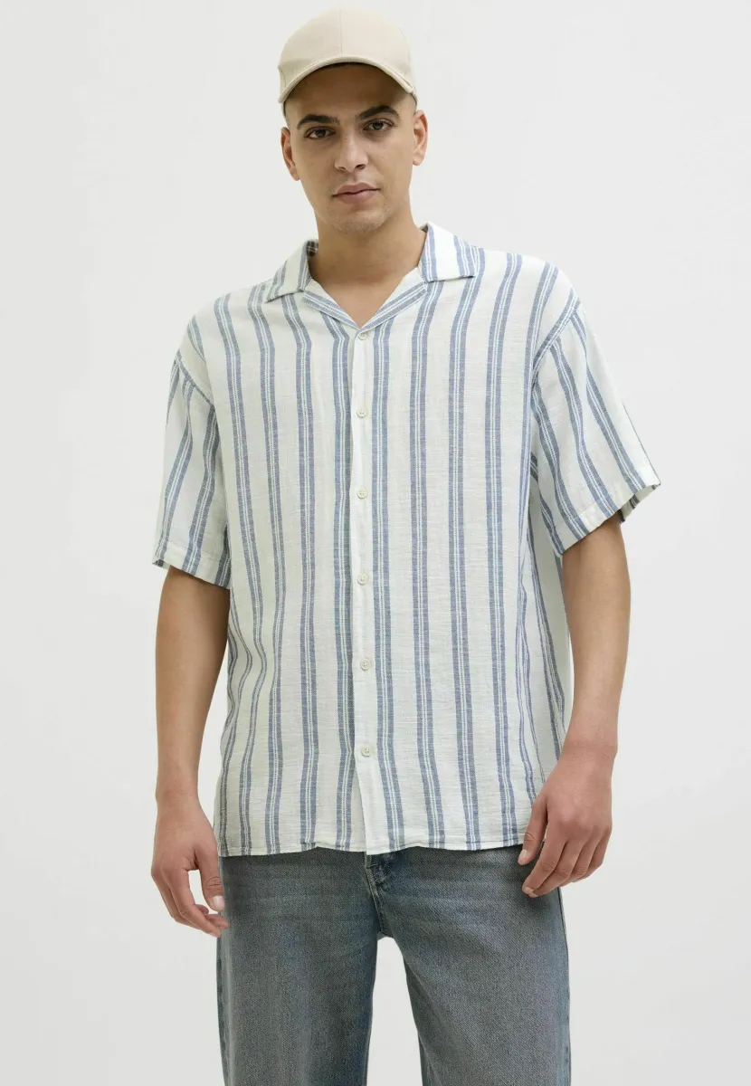 JJEENZO STRIPE RESORT - Hemd - white