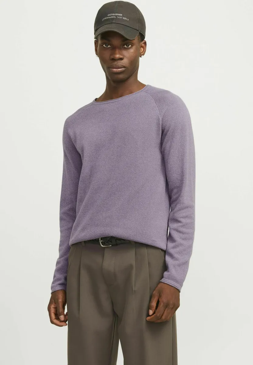 JJEHILL CREW NECK  - Strickpullover - gray ridge