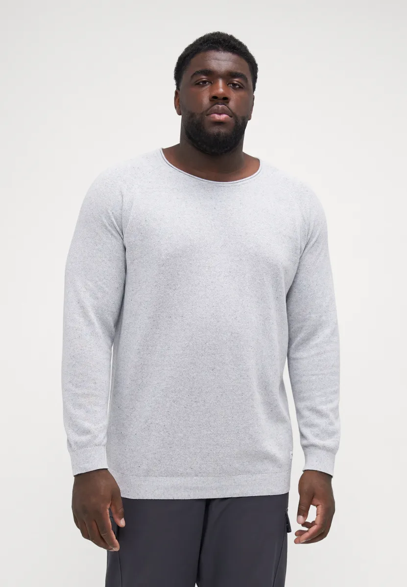 JJEHILL CREW NECK  - Strickpullover - light grey melange