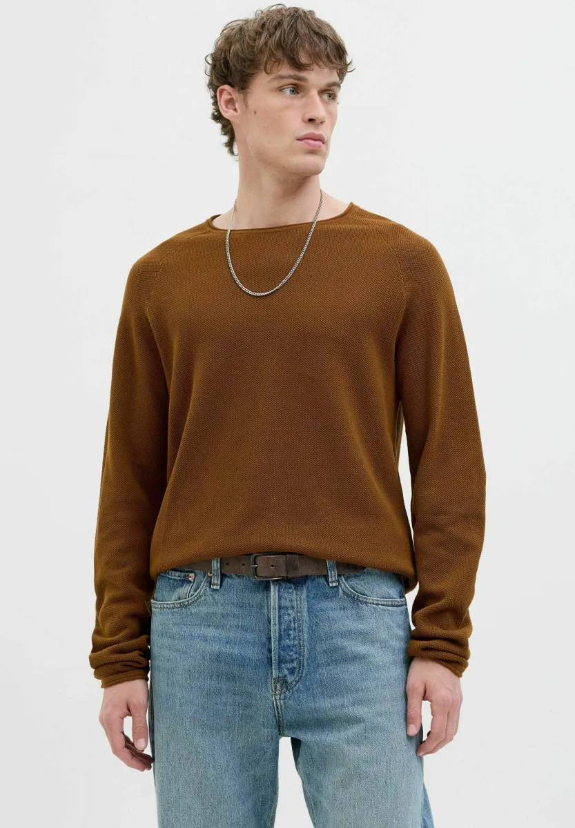 JJEHILL CREW NECK  - Strickpullover - monks robe