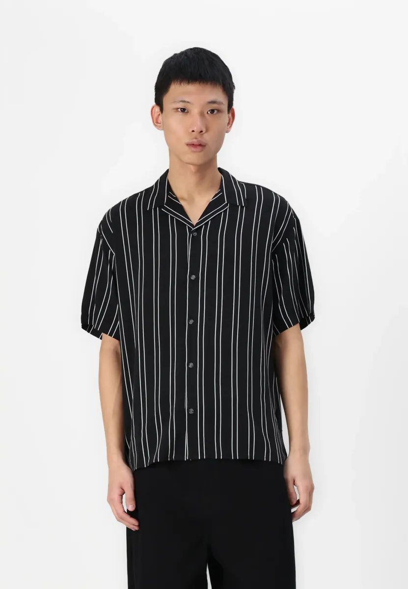 JJEJEFF STRIPE RESORT SS SN - Hemd - black