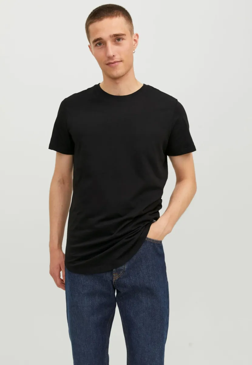 JJENOA TEE CREW NECK - T-Shirt basic - black