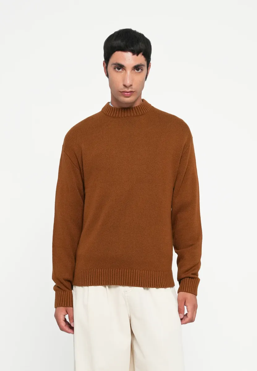 JJEURBAN CREW NECK - Strickpullover - monks robe