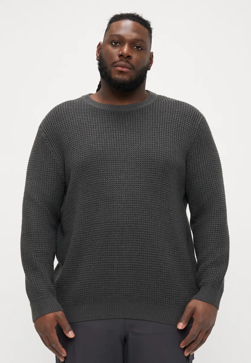 JJGLOBAL CREW NECK  - Strickpullover - asphalt