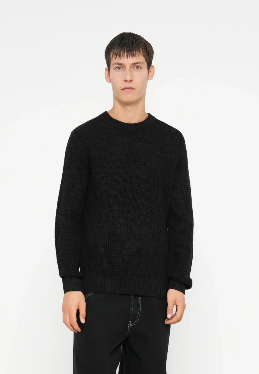JJGLOBAL CREW NECK - Strickpullover - black