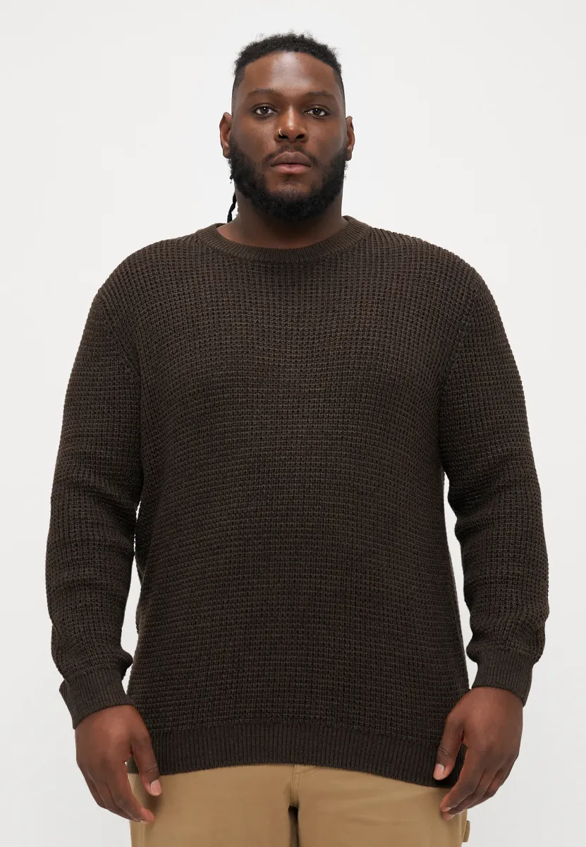 JJGLOBAL CREW NECK  - Strickpullover - delicioso detail:twisted w. black