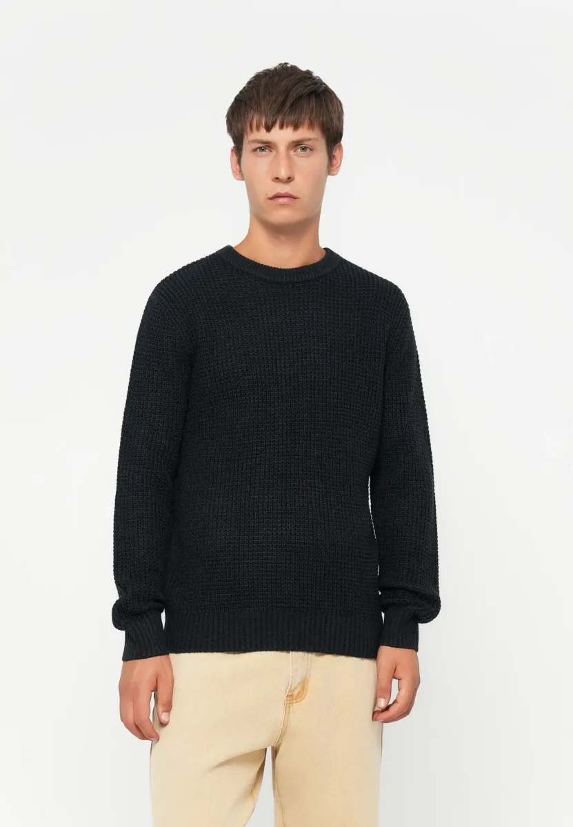 JJGLOBAL CREW NECK - Strickpullover - sky captain