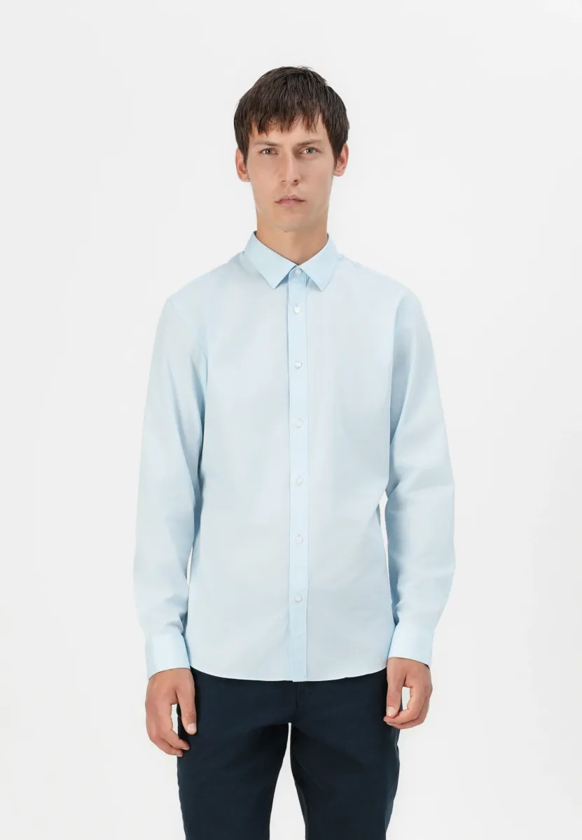 JJJOE PLAIN - Hemd - blue